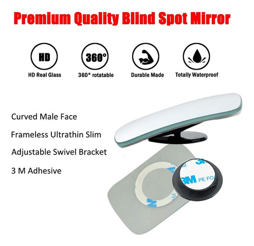 Espejo Gran Angular Ampper Para Retrovisor, Rectangular, X2
