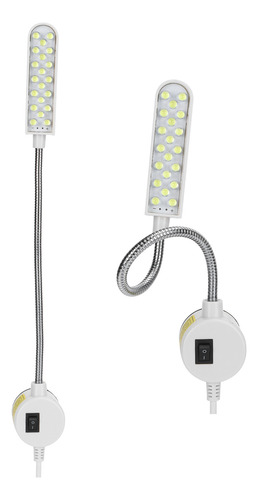 Máquina De Coser Led Con 20 Luces, Cuello De Cisne, Ahorro D