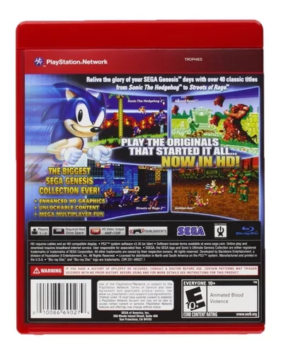 Jogo Sonic Ultimate Genesis Collection Ps3 Greatest Hits