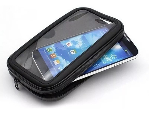 Imagen 3 de 9 de Soporte Porta Celular Moto Bolso Impermeable Estuche Bici