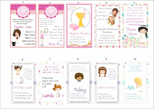 Imagen 3 de 10 de 25 Estampitas Tarjetas Comunión+librito + Cajita. Tallerve