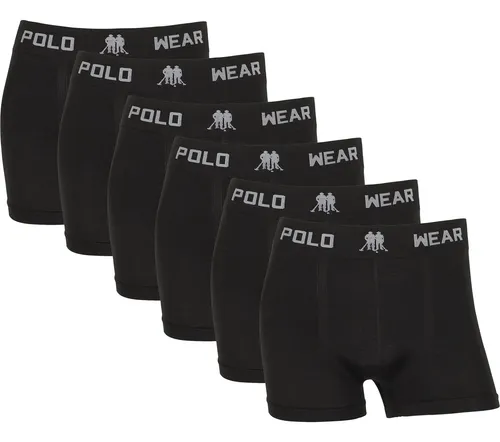 Kit 6 Cuecas Boxer Polo Wear Microfibra Sem Costura Original