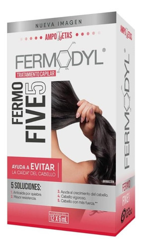 Fermodyl - Anticaída Del Cabello, Tratamiento 12 Ampolletas