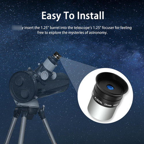 Ocular De Telescopio Plossl De 1.25 Pulgadas Para Astronomía