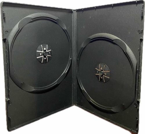 Caja Estuche Dvd O Cd Doble Dos Discos Gruesa 9mm Negro