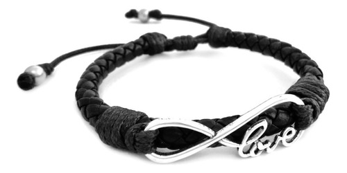 Pulsera Manilla Cuero Trenzado Infinito Love Iconic Store