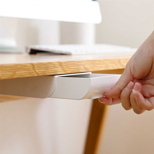 Imagen 5 de 9 de Cajon Secreto Autoadhesivo Organizador De Escritorio O Mesa