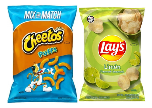 Pack Cheetos Puffs Mix And Match + Lays 1 Sabor Importado