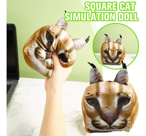 Roblox levanta uma simulação floppa cubo gato caracal pelúcia boneca