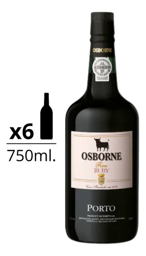 Vino Dulce Oporto Osborne Ruby Pack X 6