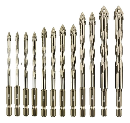 12pçs 3-12mm Conjunto De Brocas Excêntricas De Dente Serra