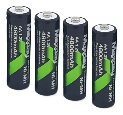 Imagen 6 de 8 de Cargador De Baterias Aa Aaa 9v + 4 Batera Recargable Aa Pila