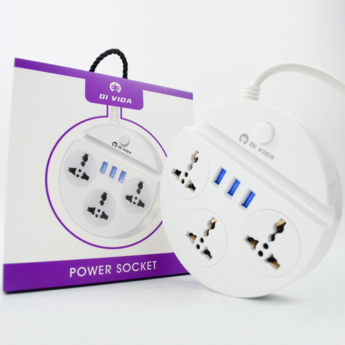 Tomada Com 3 Saídas E 3 Usb - Design Seguro E Eficiente