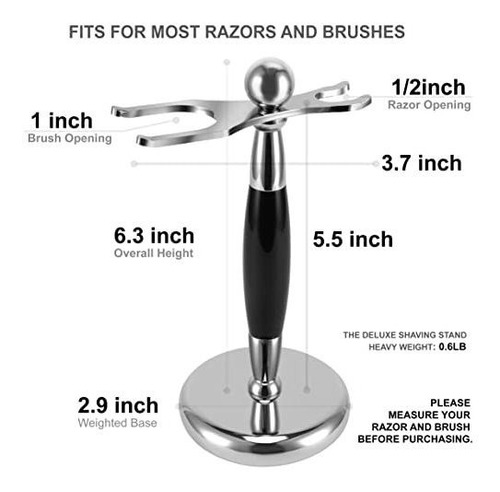 Imagen 4 de 4 de Perpro Luxury Shaving Brush & Safety Razor Stand-univers