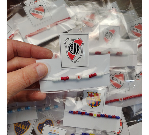 Pulseras Souvenir Nenes Cumple Fútbol Pack X 15 U.