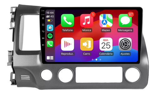 Central Multimidia New Civic 07/11 10p Android Carplay 64gb