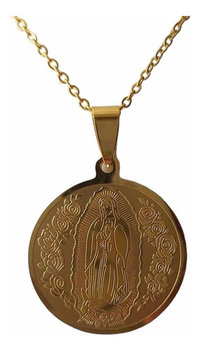 Medalla Virgen De Guadalupe Con Rosas De Juan Diego