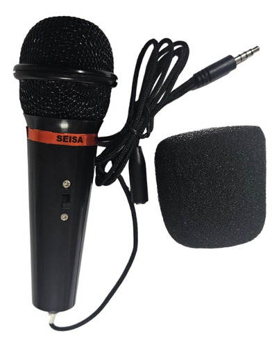 Micrófono Dinámico Karaoke Alámbrico Negro