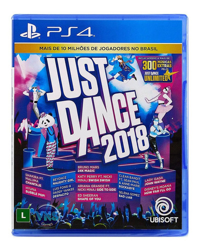 Jogo Dança Just Dance 2018 Ps4 Mídia Física Lacrado Musical