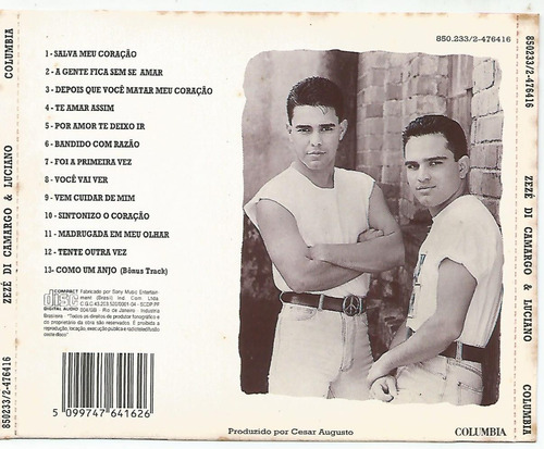 Cd - Zezé Di Camargo & Luciano - 1994 - Salva Meu Coração (Usado)