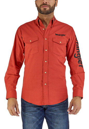 Camisa Vaquera Wrangler Hombre Manga Larga N01