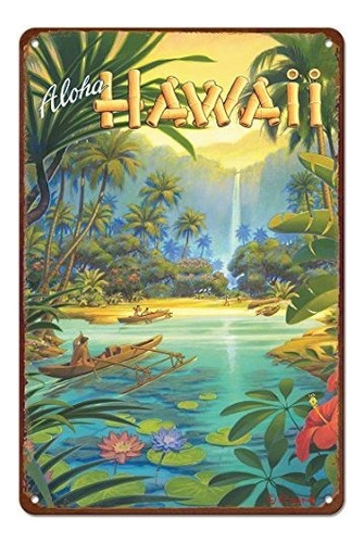 Señales - Pacifica Island Art Letrero De Hojalata Hawai