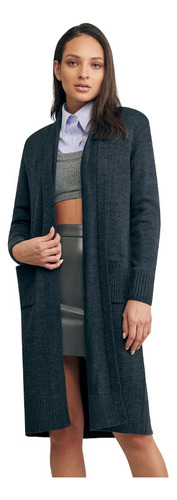 Ensamble Largo Tejido Sao Paulo Rm06 Gris Oxford Para Mujer