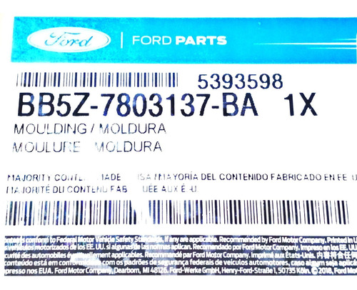 Imagen 3 de 4 de Platina Moldura Inferior Izquierda Parabrisa Explorer 11-16