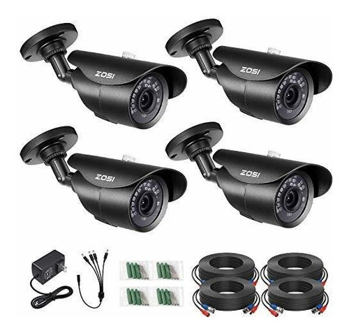 Cámaras Seguridad Zosi 1080p 4 Pack, Ip67 2mp, Visión Noct