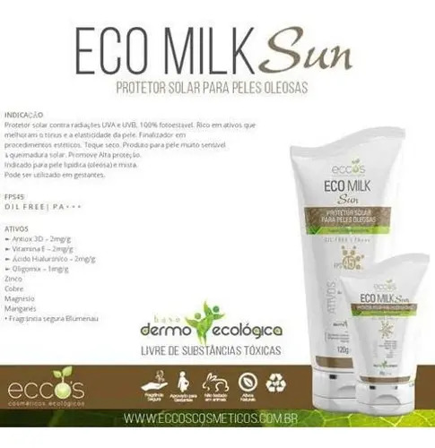 Protetor solar Eccos Cosméticos Ecológicos Milk Sun PROTETOR SOLAR 45FPS