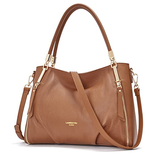 Bolsos De Tote De Cuero Genuino Para Mujer, Bolsos De Mango