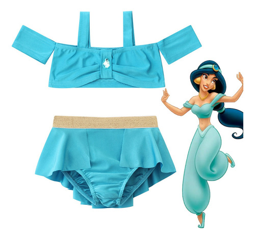 Traje De Baño Tankini Para Niña Bikini Princesa De Jazmín C