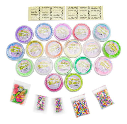 Mini Butter Slime Kit, 16 Unidades, Slime Charms Para Menino