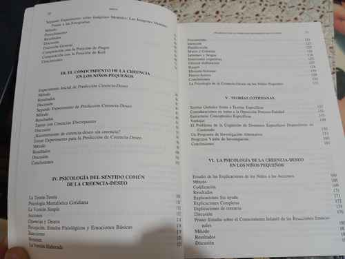 Desarrollo De La Teoría Del Pensamiento En Los Niños Wellman (Usado)