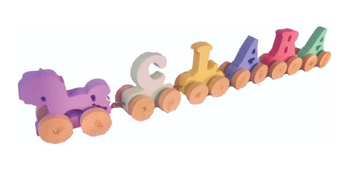 Imagem 3 de 3 de Trenzinho Com Nome Para Brincar E Decorar Quarto Crianças