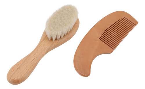 Conjunto De Escovas E Pentes De Cabelo Para Bebês Em Madeira