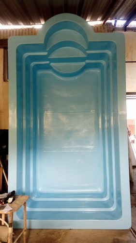 Pileta De Fibra 3,80 X 2,20 X 1,10 Oferta!!! Azul Claro
