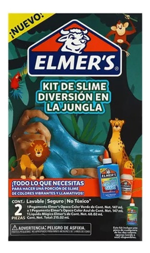 Kit Slime Elmers Jungle Jam Pegamento Y Activador
