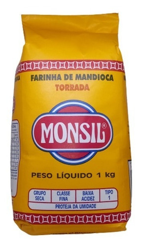 Farinha De Mandioca Torrada Fina Monsil 1kg