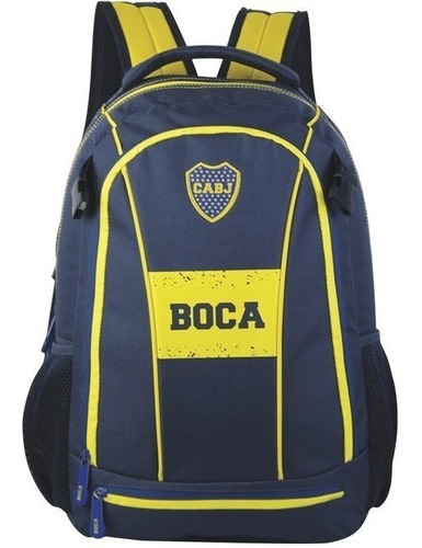 Imagen 1 de 10 de Mochila Boca Juniors Original Oficial Con Red Porta Pelota F