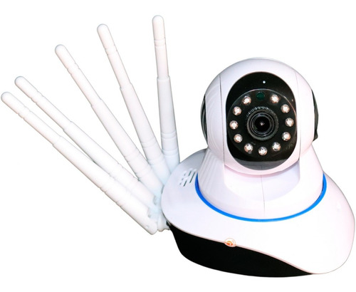 Camera Ip Wifi 5 Antenas Robo Hd Audio Yoosee Função Siga-me Cor Branco