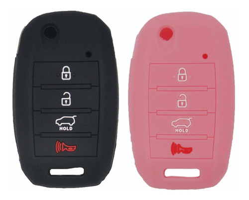 2 Piezas 4 Botones Flip Key Fob Cover Case  Ctor Shell ...