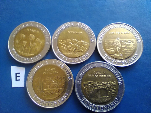 Monedas Del Bicentenario Colección Por 5 De 1 Peso Año 2010