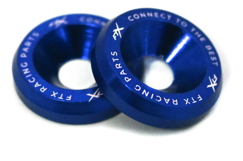 Arandelas Aluminio Moto Auto Atv Ftx 6mm M6 X10u Azul