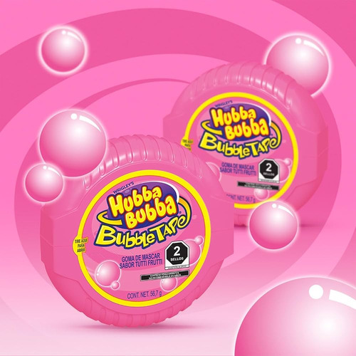 Hubba Bubba Tuti Fruti Goma De Mascar Tira 6 Pz