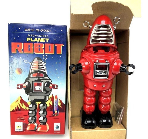 Robot De Cuerda Robby Tin Toy Estilo 50s Retro C2