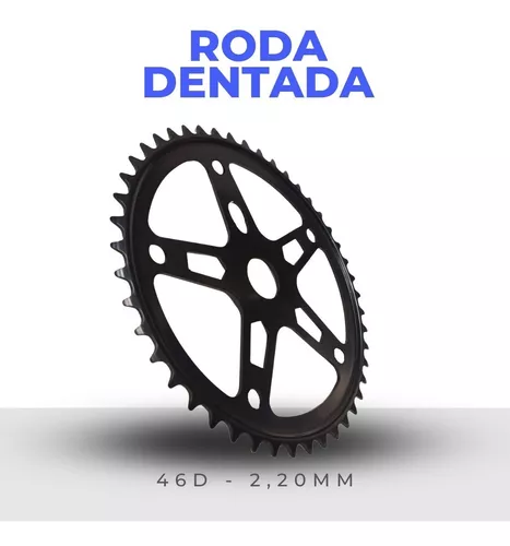 Engrenagem Coroa Roda Dentada Estrela 46d 5 Furos Bicicleta