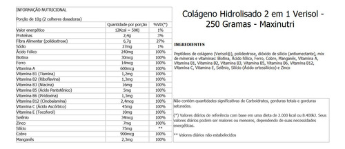 Colágeno Hidrolisado 2x1 Verisol Uva Verde 250g Maxinutri