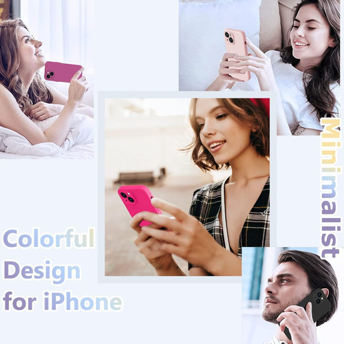 Funda De Teléfono Moderna De Silicona De Colores Brillantes A Prueba De Golpes Para iPhone 16 Pro Max 15 14 13 12 11 Series