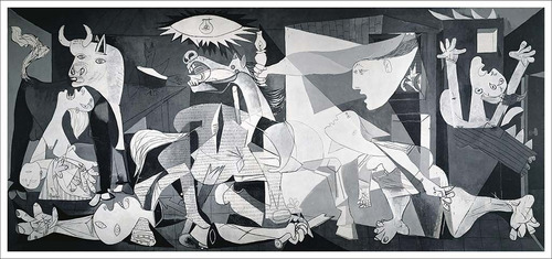 Lienzo, Tela, Picasso, Guernica, 66x145cm
